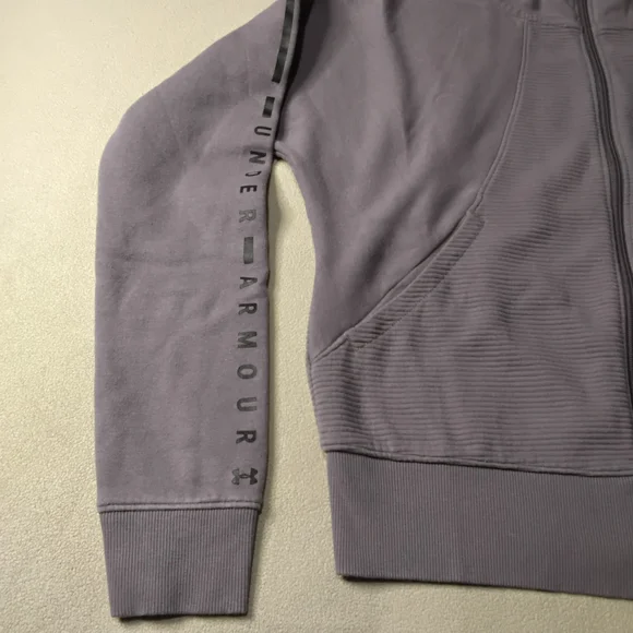 Under Armour Womens Zip-Up Hoodie Sweatshirt Sz S Purple. - Picture 4 of 13